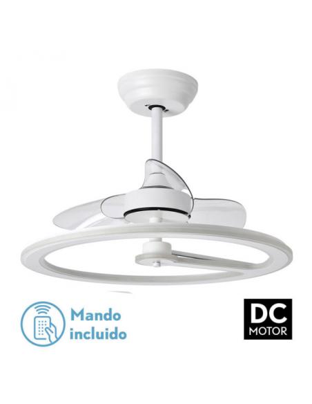 Fan 110w Dc Chom White 3Asp.Transp. 46/66x62x62cm 6 Speeds. 3 Colors with Remote, Memory and Timer 9350lm