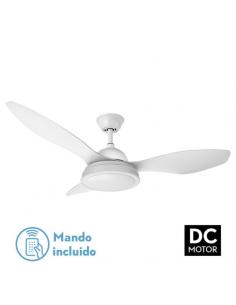 Fan 48w Dc Datoo White 3 White Blades 6 Speeds. 33/48x122x122cm 3 Colors C/remote, Memory And Timer 4080lm