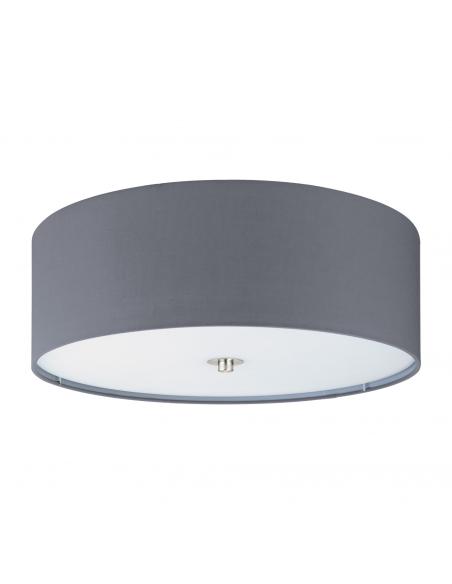 EGLO 94921 - PASTERI Fabric Ceiling Light in Nickel-matte Steel and Textile, glass