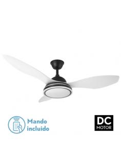 Fan 48w Dc Datoo Black 3 White Blades 6 Spd. 33/48x122x122cm 3 Color C/remote, memory and temp.4080lm