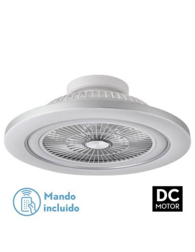Fan 72w Dc Mato Nickel 5Blades Transp. 22x58x58cm 6 Speeds. 3 Colors with remote, memory, timing and reg. Intensity 6120lm