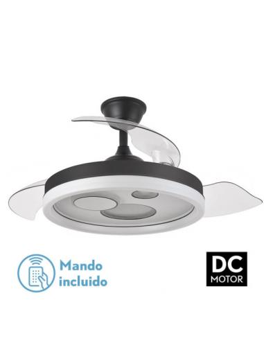 Fan Dc Turia 72w 6120lm Black/white 3 Asp.desp. 32/47x50/107d. 3 Colors C/remote+timer+memory
