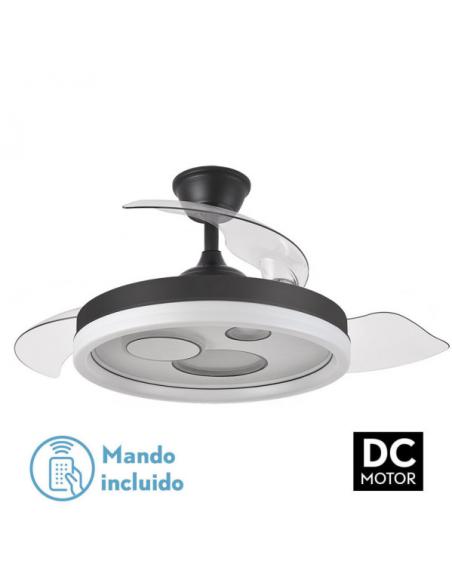 Fan Dc Turia 72w 6120lm Black/white 3 Asp.desp. 32/47x50/107d. 3 Colors C/remote+timer+memory