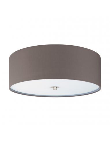 EGLO 94922 - PASTERI Fabric Ceiling Light in Nickel-matte Steel and Textile, glass