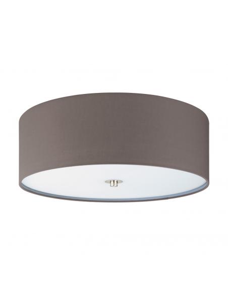 EGLO 94922 - PASTERI Fabric Ceiling Light in Nickel-matte Steel and Textile, glass
