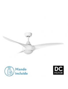Ventilador Dc Canea 24w Blanco 3 Aspas 6 Velocidades 134d  3000-4500-6000k C/remoto, Memoria Y Temporizador 2424lm