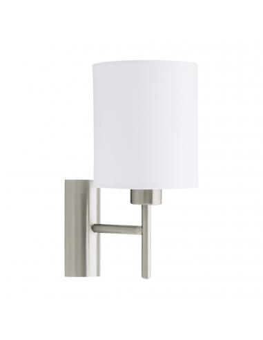 EGLO 94924 - PASTERI Fabric Applique in Nickel-matte Steel and Textile