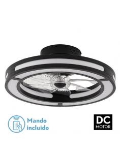 Fan DC 58w Kastoria Black 8 Blades Abs Transp 50d 6 Speeds 5900lm 3 Colors with Remote, Memory And Timer