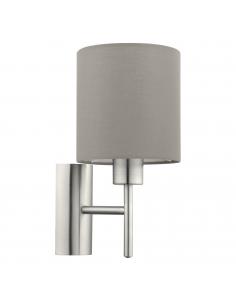 EGLO 94925 - PASTERI Fabric Wall Light in Nickel-matte Steel and Textile