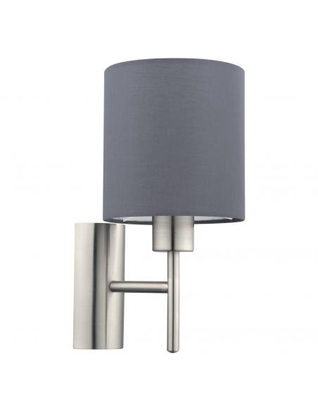 EGLO 94926 - PASTERI Fabric Wall Light in Nickel-matte Steel and Textile