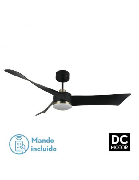 Fan Dc Tempel 26w Black/leather 3 Blades 132d 6speed. 3 Colors 2950lm w/remote, memory and timer