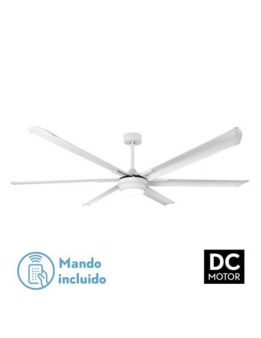 Fan Dc Tide 30w White 6 Blades Aluminum 198d 6speed. 3 Colors 3250lm Remote, Memory, Timer
