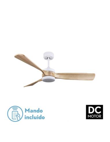 Fan Dc Oriente 26w White 3 Blades Beech 132d 6vel 3colors 2950lm Remote, memory, timer