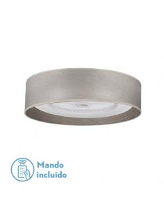 Ventilador Tania 72w Madera Gris 8000lm 5 Aspas 3col. Remoto,memoria,reg.Intensidad,temporizador 25x60x60 Cm