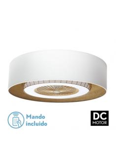 Fan DC Tania 72w White/Light Wood 5 Blades 6 Speeds 3col Remote, memory, reg. Intensity, timer 6120lm 70d