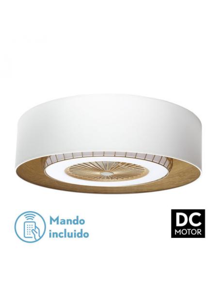 Fan DC Tania 72w White/Light Wood 5 Blades 6 Speeds 3col Remote, memory, reg. Intensity, timer 6120lm 70d