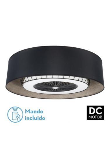 Fan DC Tania 72w Black/wood Gray 5 Blades 6 Speeds 3col Remote, memory, reg. Intensity, timer 6120lm 70d