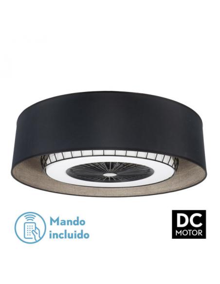 Fan DC Tania 72w Black/wood Gray 5 Blades 6 Speeds 3col Remote, memory, reg. Intensity, timer 6120lm 70d