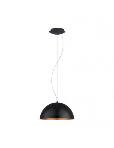 EGLO 94937 - GAETANO 1 Copper pendant lamp in black steel, copper