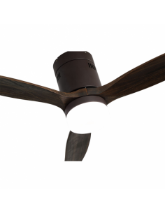 Fan 18w Dc Aguilon Brown 3 Blades Oak 5 Speeds W/E Remote Timer 34x132 D 2
