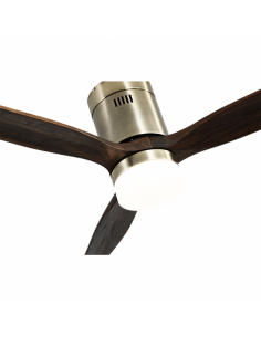 Ventilador 18w Dc Aguilon Cuero 3 Aspas Roble 5 Velocidades C/remoto Temporizador 39x132 D 2