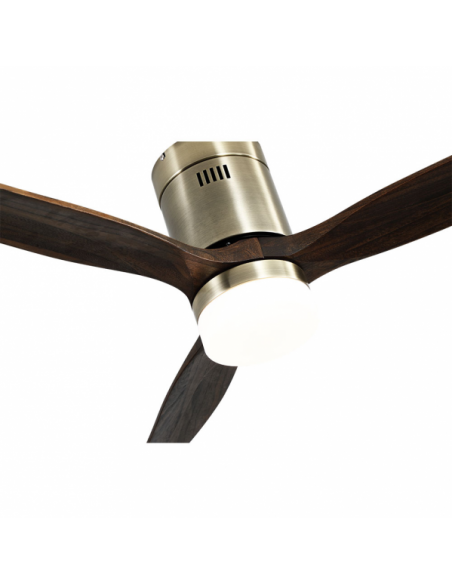 Detail Fan 18w Dc Leather Gable 3 Blades Oak 5 Speeds W/Remote Timer 39x132 D