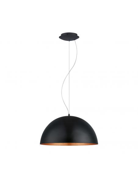 EGLO 94938 - GAETANO 1 Copper pendant lamp in black steel, copper