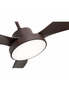 Ventilador Dc Hayate 48w 4078lm Marron 3 Asp 39/54x120x120cm 3000-4000-6000k C/remoto, Memoria Y Temporizador 2