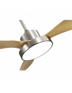 Fan DC Hayate 48w 4078lm Niq/beech 3 Asp 39/54x120x120cm 3000-4000-6000k C/remote, Memory And Timer 2