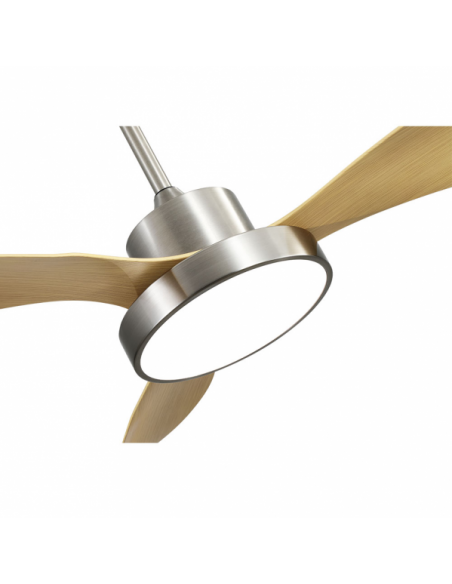 Detail Fan DC Hayate 48w 4078lm Niq/beech 3 Asp 39/54x120x120cm 3000-4000-6000k C/remote, Memory And Timer