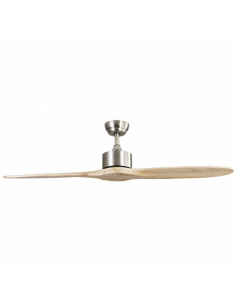 Fan Dc Leste Nickel 2 Blades Beech Without Light 5 Speeds Remote Timer 132d 2