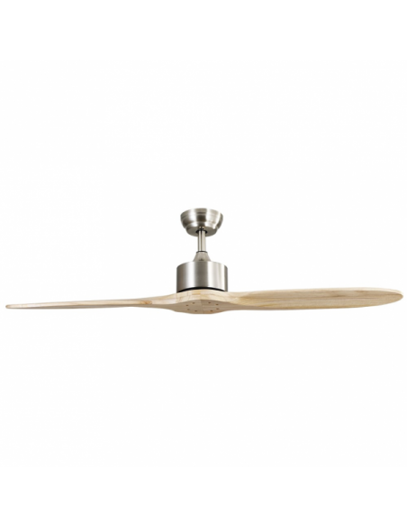 Detail Fan Dc Leste Nickel 2 Blades Beech Without Light 5 Speeds Remote Timer 132d