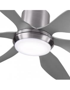 Ventilador Dc Otto 24w 2950lm Niquel 6 Aspas Plata Reg.x167d 3000-4000-6000k 2tijas C/remoto, Memoria y Temporizador 2