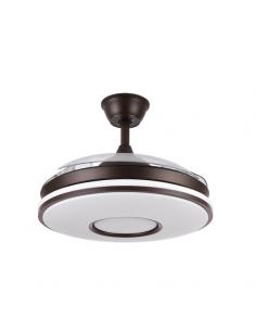 Ventilador Dc Dani 72w 6117lm Marron 3 Asp.desp. 108d 3000-4000-6000k Remoto, Memoria Y Temporizador 2