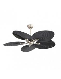 Fan Dc Chaw 24w 2950lm Nickel/black 5asp.6vel.132d C/remote, Memory And Temp.3000-4000-6000k 2