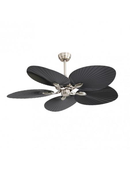 Detail Fan Dc Chaw 24w 2950lm Nickel/black 5asp.6vel.132d C/remote, Memory And Temp.3000-4000-6000k