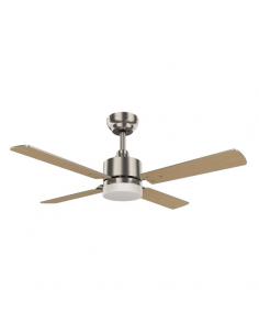 Ventilador 18w Dc Hupe Niquel 4 Asp.6 Vel.107d  Remoto,memoria Y Temp.3000-4000-6000k 2