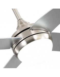 Ventilador 2xe27 Dc Klod Niquel/plata 4 Asp.6 Vel 117d C/remoto 2