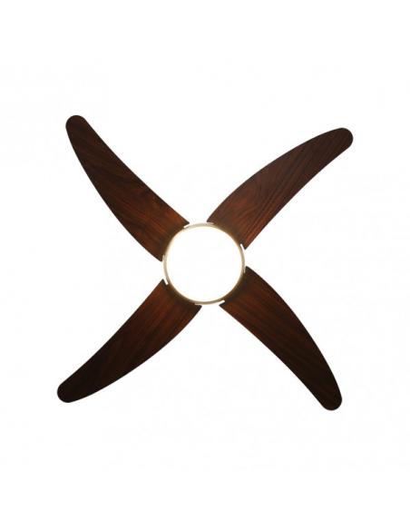 Detail Fan 2xe27 Dc Klod Leather/cherry4 Asp.6 Vel 117d C/remote
