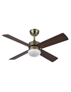 Fan Dc Sofia 2xe27 Leather 4 Blades Rev.cherry/walnut 40x107d C/remote Timer 2