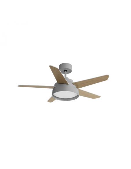 Detail Fan 25w Dc Gray Lebeche 5 Blades Rev. White/beech 6 Speed. 3000-4000-6000K 132D Remote, Memory And Timer