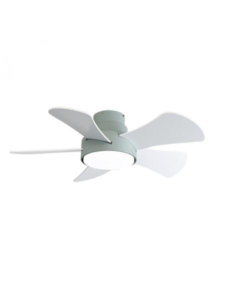 Detail Fan 25w Dc Gregarious Green 5 Blades Rev. White/beech 6 Spd. 3000-4000-6000K 82D Remote, Memory & Timer