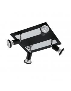 EGLO 94966 - SARRIA Living Room Lamp in Black Steel, chrome