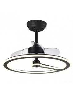 Ventilador 110w Dc Chom Negro 3 Aspas Transp. 46/66x62x62cm  6Vel. 3 Colores C/remoto, Memoria Y Temporizador 9350lm 2