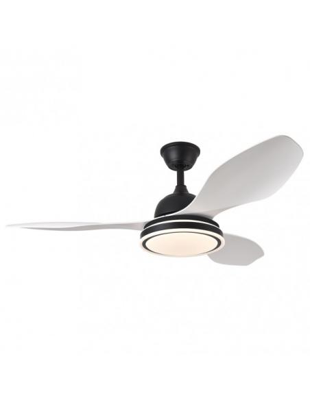 Detail Fan 48w Dc Datoo Black 3 White Blades 6 Speeds. 33/48x122x122cm 3 Color C/remote, memory and temp.4080lm