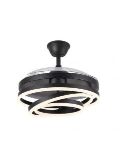 Ventilador 72w Dc Kai Negro 3 Aspas Transp. 6Vel. 3 Colores 43/58x50/107 C/remoto,memoria Y temp. 6120lm 2