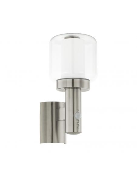 EGLO 95017 - POLIENTO Outdoor wall light with motion sensor in stainless steel stainless steel and Acrylic, glass