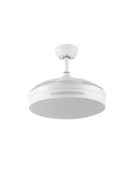 Detail Fan DC 72w White Mycenae 3 Blades Transp. 109d 6 Veloc. 7200lm 3 Colors W/Remote, Memory And Timer