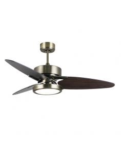 Fan Dc Cross 30w Leather 3 Blades Black/walnut 6speed. 3 Colors 3250lm 132D Remote, Memory and Timer 2
