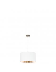 EGLO 95044 - PASTERI Copper pendant lamp in matte nickel-steel and textile